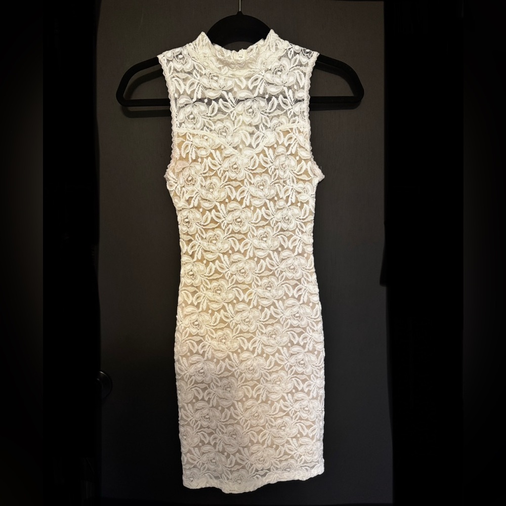 Elegant White Lace Dress